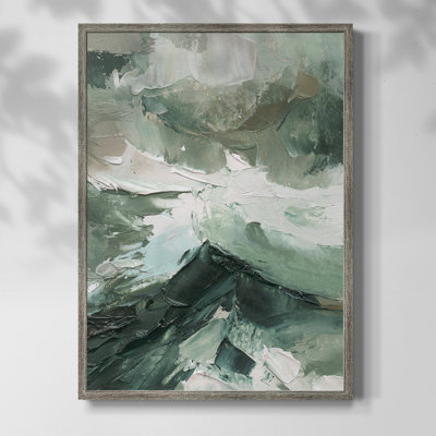 Crashing II Framed Print - Solid Wood