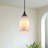 1-Purple red iron dimmable glass pendant light