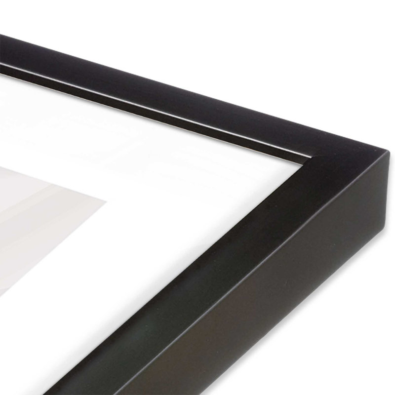 Scène panoramique imprimée, sans cadre, Cadre simple en zinc patiné, H 15,25 po x l 12,25 po x P 1,25 po
