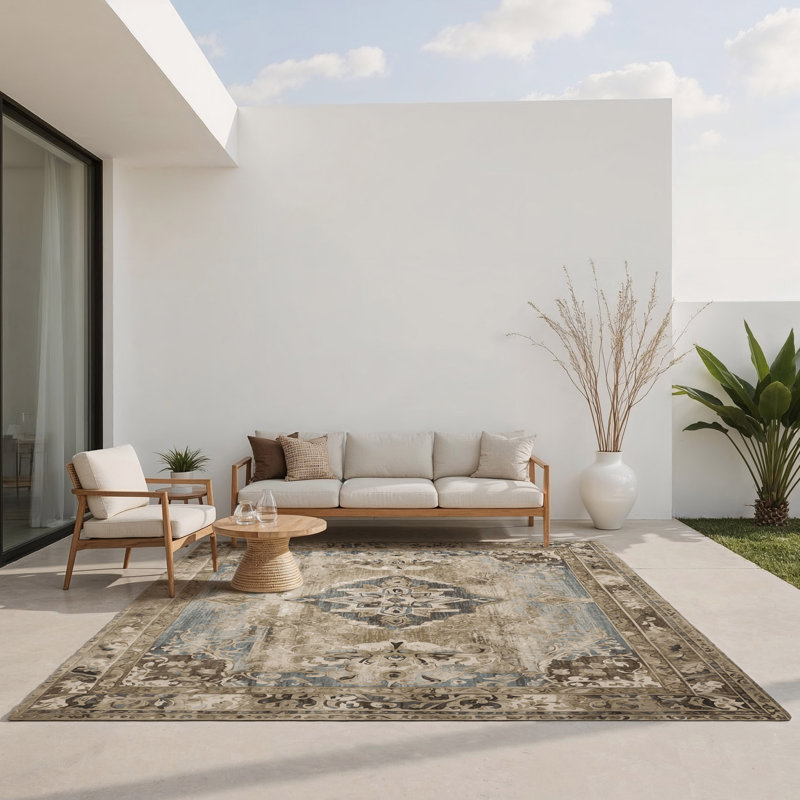 Tapis intérieur et extérieur Pastel Harmony, Rectangulaire 8 pi x 10 pi