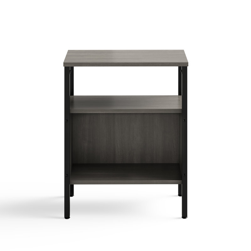 Sterling Ash Laminate and Black Steel Home Office Storage Unit
