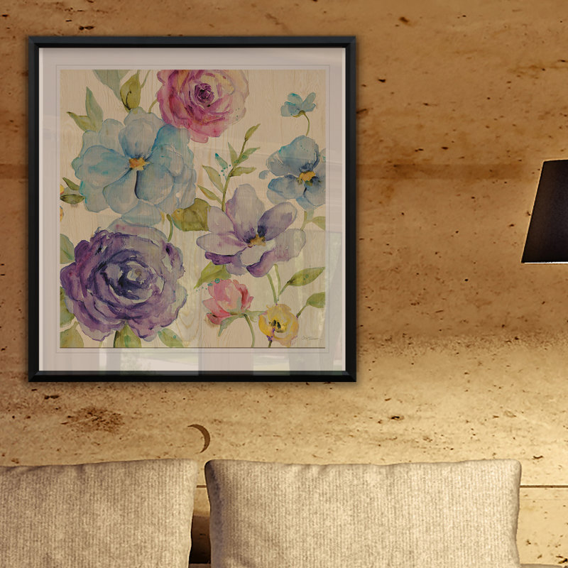 Flower Medley I - reproduction de cadre photo, H 26,5 po x l 26,5 po x P 1,5 po