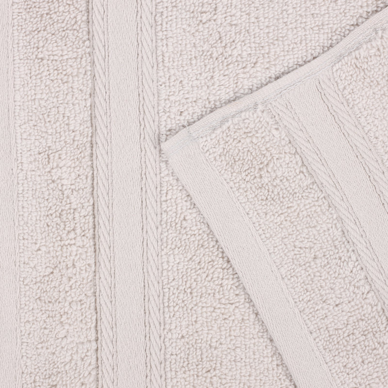 Belmont Zero Twist Cotton Medium Weight Soft Absorbent, Silver, 3 Piece Towel Set