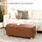 40" Faux Leather Storage Ottoman Bench