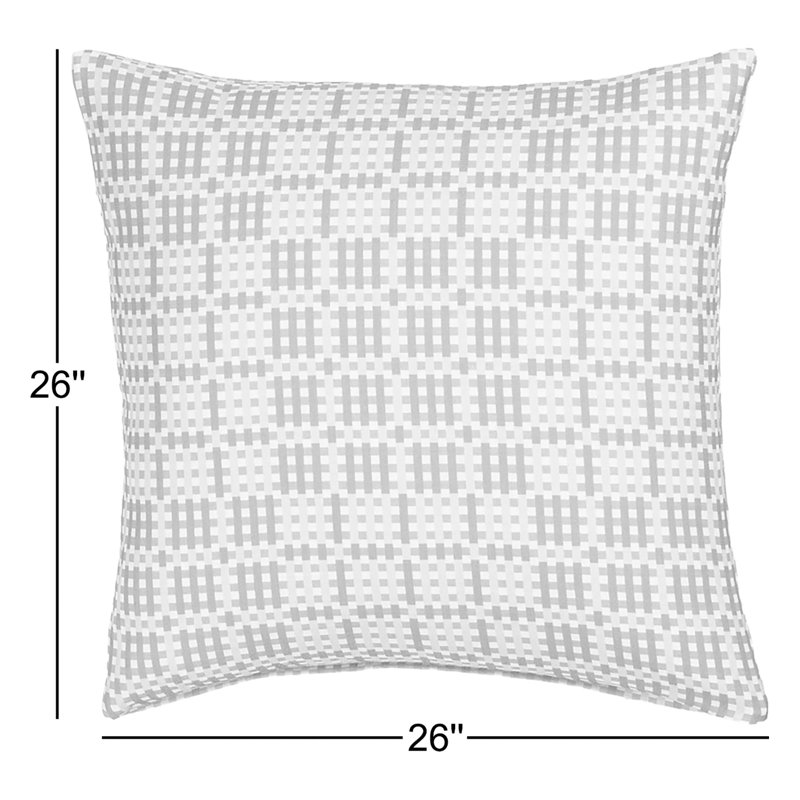 Coussin Pixel, Plumes, Bleu géométrique