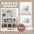 44.4" Makeup Vanity Desk With Large Adjustable Mirror, Dressing Table Set With Drawer Cabinet, Space-Saving Beauty Station For Bedroom, White