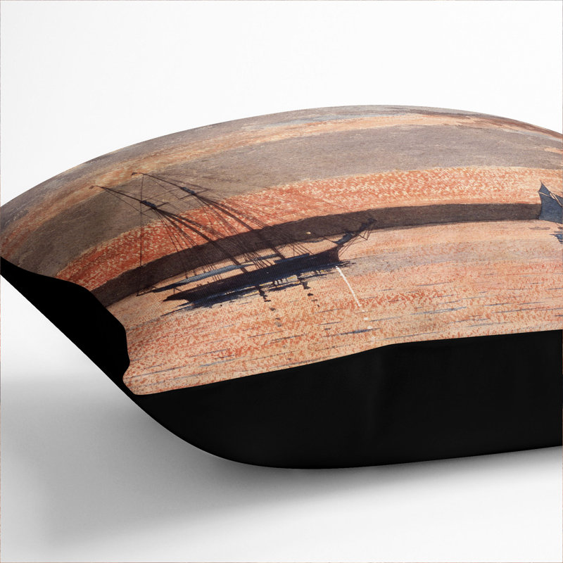 Sunset At Gloucester Square Throw Cushion, 40cm H x 40cm W x 15cm D, Black