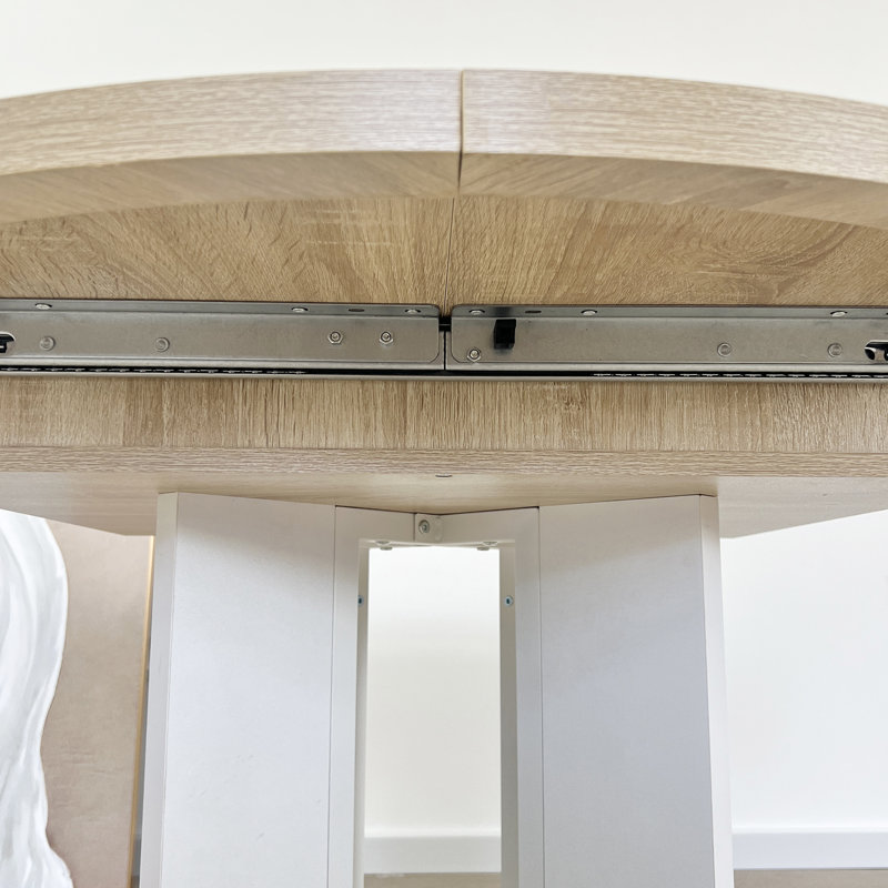 Table de salle à manger 59 po x 43 po ovale extensible avec rallonge amovible