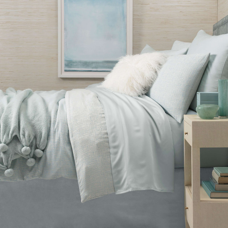 Silken Solid Sheet Set, Queen Sheet Set, Robin's Egg Blue