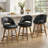 26.4" Swivel Counter Bar Stool With Pocket Spring Cushion & Solid Wood Legs, Upholstered Armless Barstools (Set of 3)-553914518