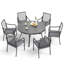 Ensemble repas pour 6 personnes avec table ronde et coussins Boule