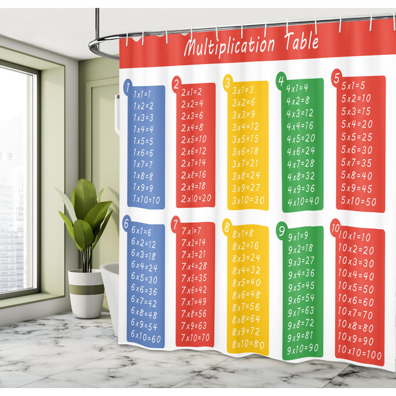Shower Curtain with Hooks Included, 70"H x 69"W