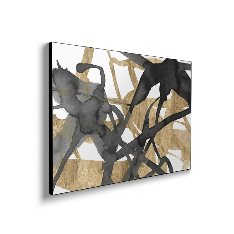 Reproduction d'art sur toile en métal Steemplix - Luxe Gold I par Jennifer Goldberger