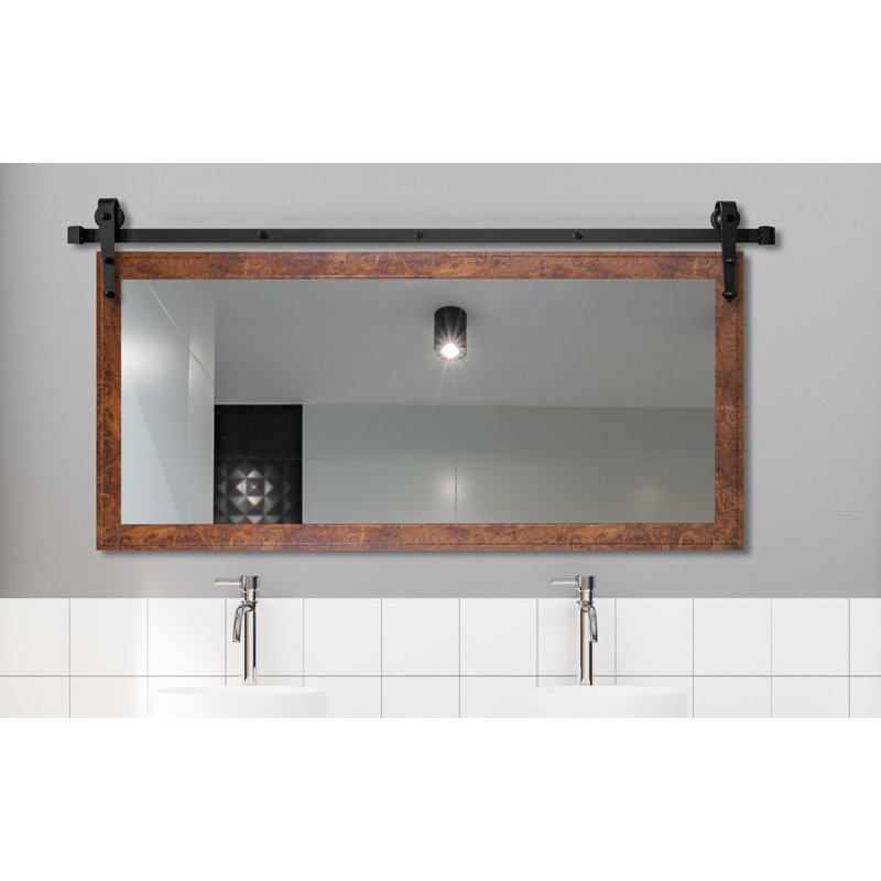 Miroir décoratif biseauté moderne et contemporain Jossa, H 30,5 po x l 57,5 po x P 0,75 po