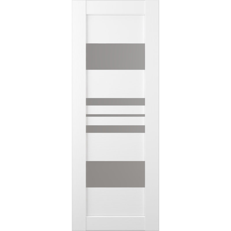 Dalle de porte standard en bois manufacturé massif Romi, Blanc neige (blanc), 27,75 po x 79,37 po