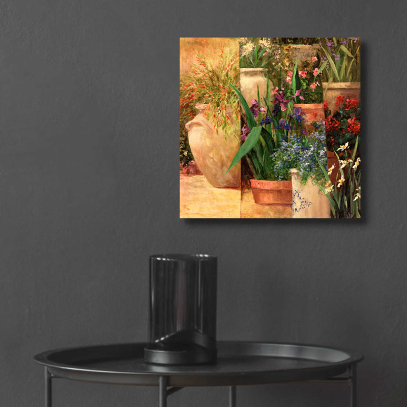 «Flower Pots Left» par Art Fronckowiak - reproduction non encadrée, L 12 po x H 12 po