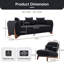 Modern Sherpa Sofa with Wood Wedge Legs-1362081550