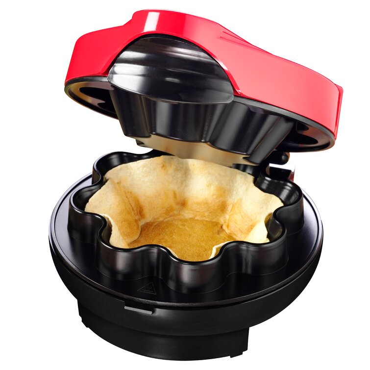 Taco Tuesday 6-Wedge Electric Quesadilla Maker with Extra Stuffing Latch Red