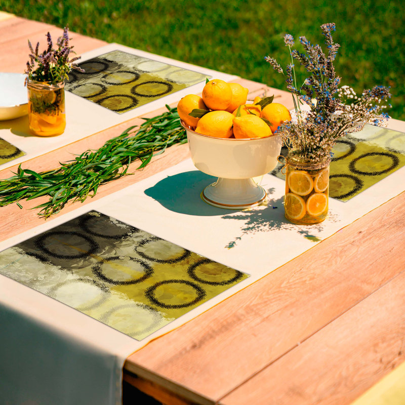Polyester Abstract Rectangle Placemat