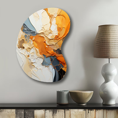 Clefa - Asymmetrical Line Art Metal Wall Art, Irregular Shape Metal Wall Sculpture Print