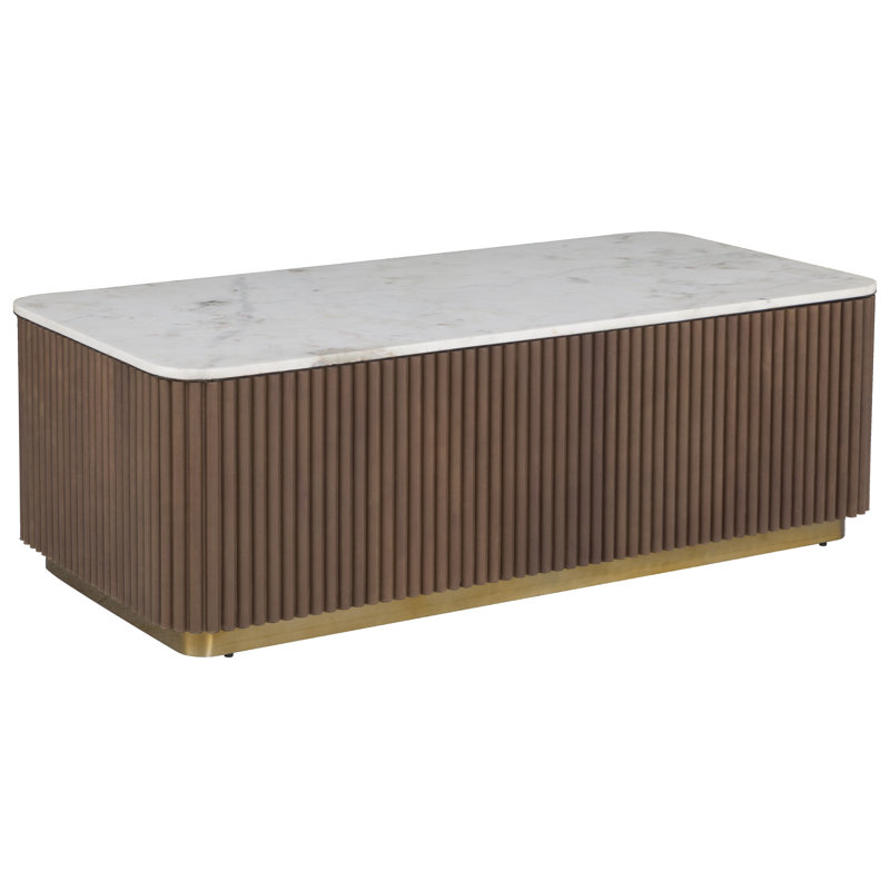 Dimitri Marble Cocktail Table, White
