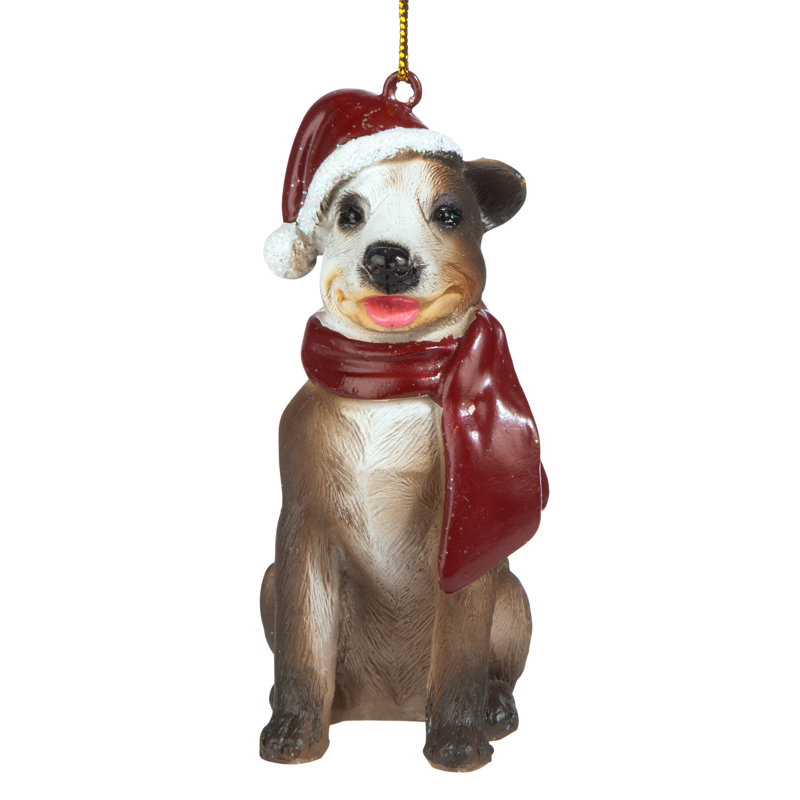 Sculpture Pitbull Holiday Dog