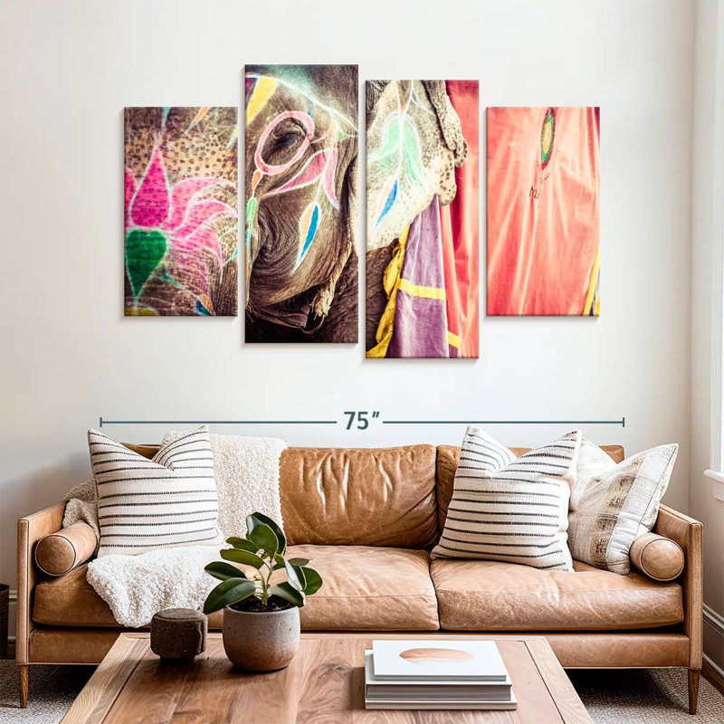 Brampt Holi Painted Elephant