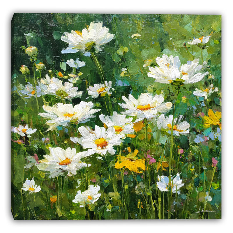 Art mural sur toile sauvage "Wild Daisies in Sunlight", H 30 po x l 30 po