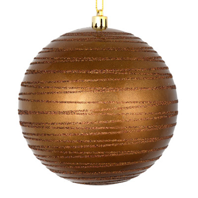 Ornement boule rayée bonbon