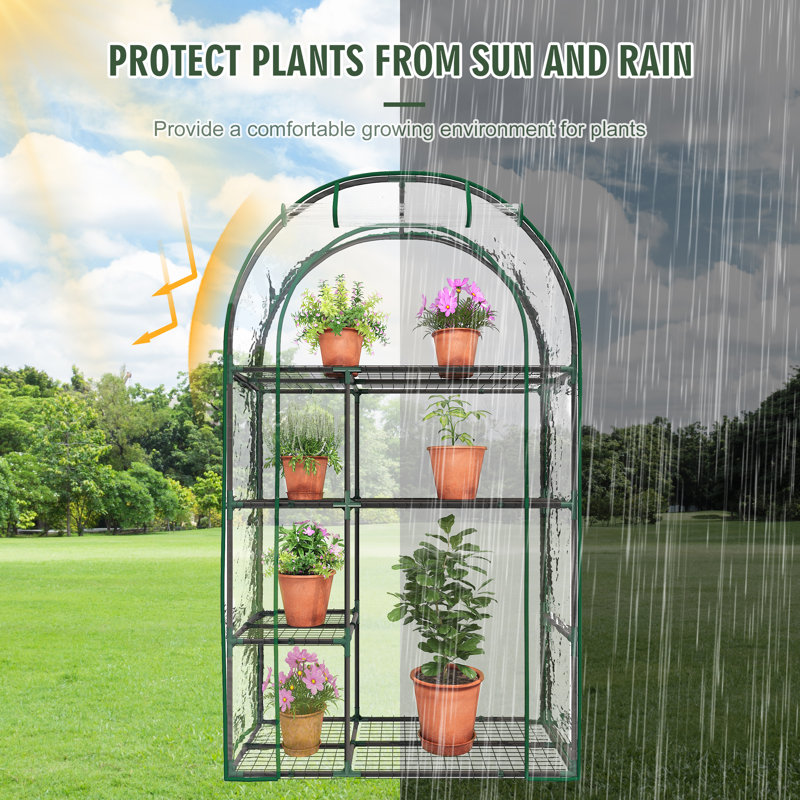 3.2'W x 1.4'D ×5.2'H Small Hobby Greenhouse
