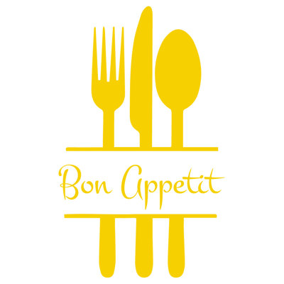 Décalcomanie murale de cuisine bon appetit