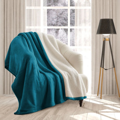 Couverture en molleton ultra doux Sherpa - réversible, chaude et moelleuse - lavable à la machine