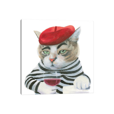 Cattitude III by Myles Sullivan - Floater Frame Print on Canvas