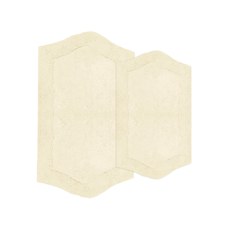 Ensemble de 2 tapis de bain Morissette (17 po x 24 po, 21 po x 34 po), Ivoire ivoire