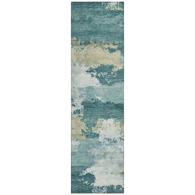 Machine Washable Indoor/Outdoor Kesler ACN2372 Abstract Rug