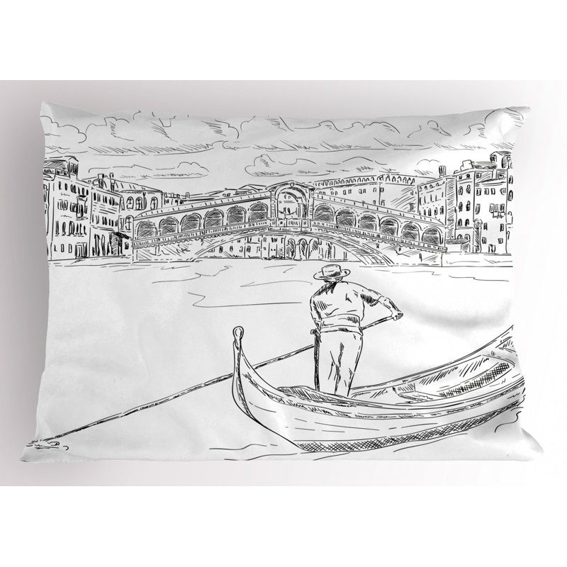 Venice Polyester Toile Sham, Queen