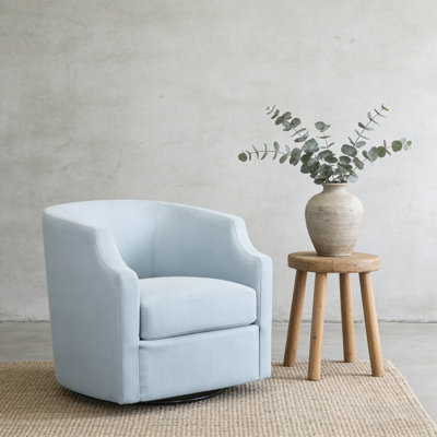 Sky Blue Swivel Glider Barrel Chai