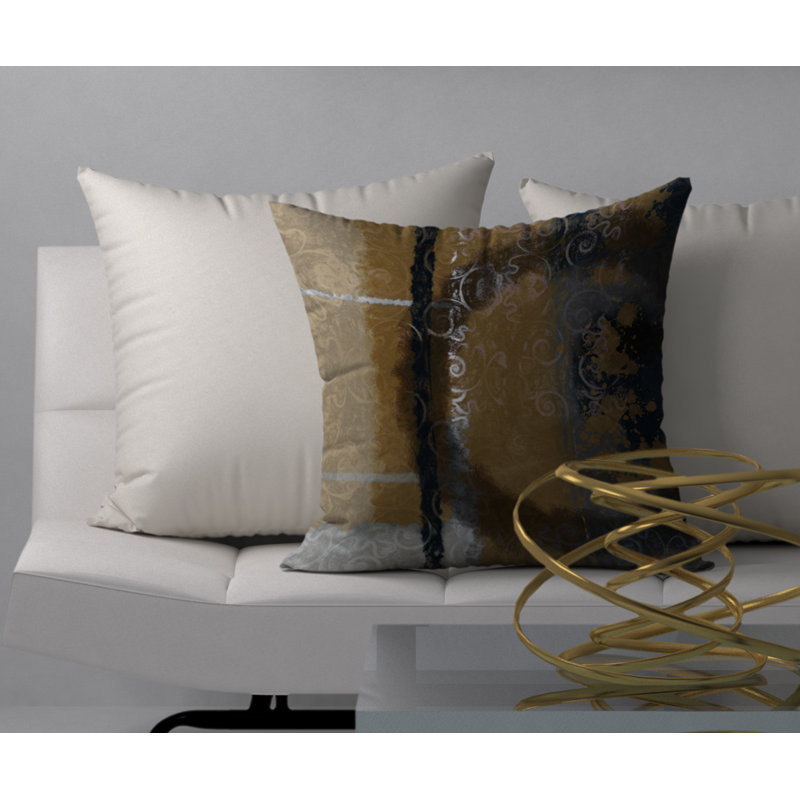Abstract Reversible Throw Pillow, 24" x 24"