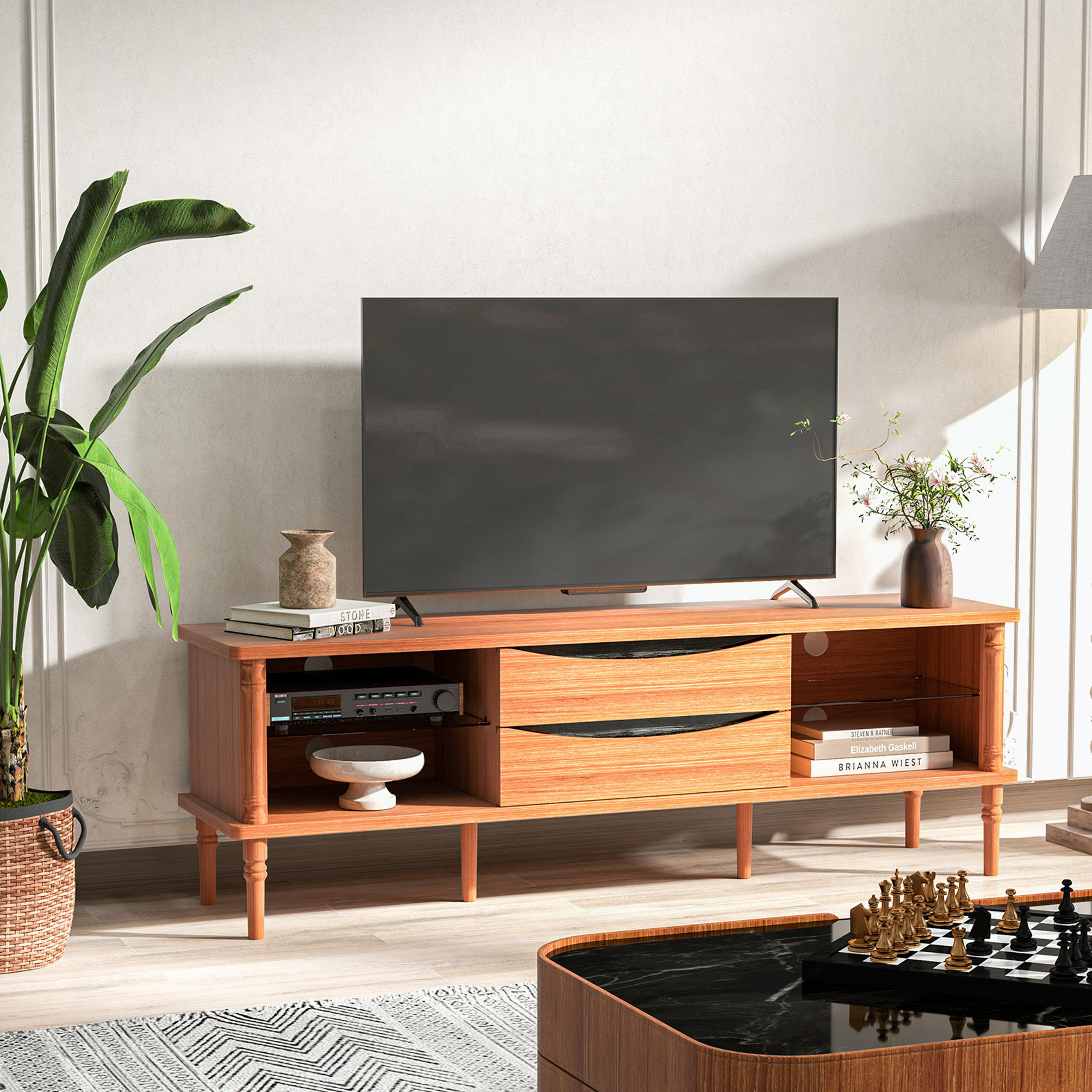 Charlton Home® Domica 66.14'' Media Console | Wayfair