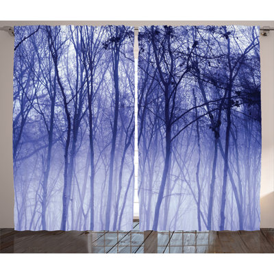 Woodland Semi-Sheer Rod Pocket Curtain Panels