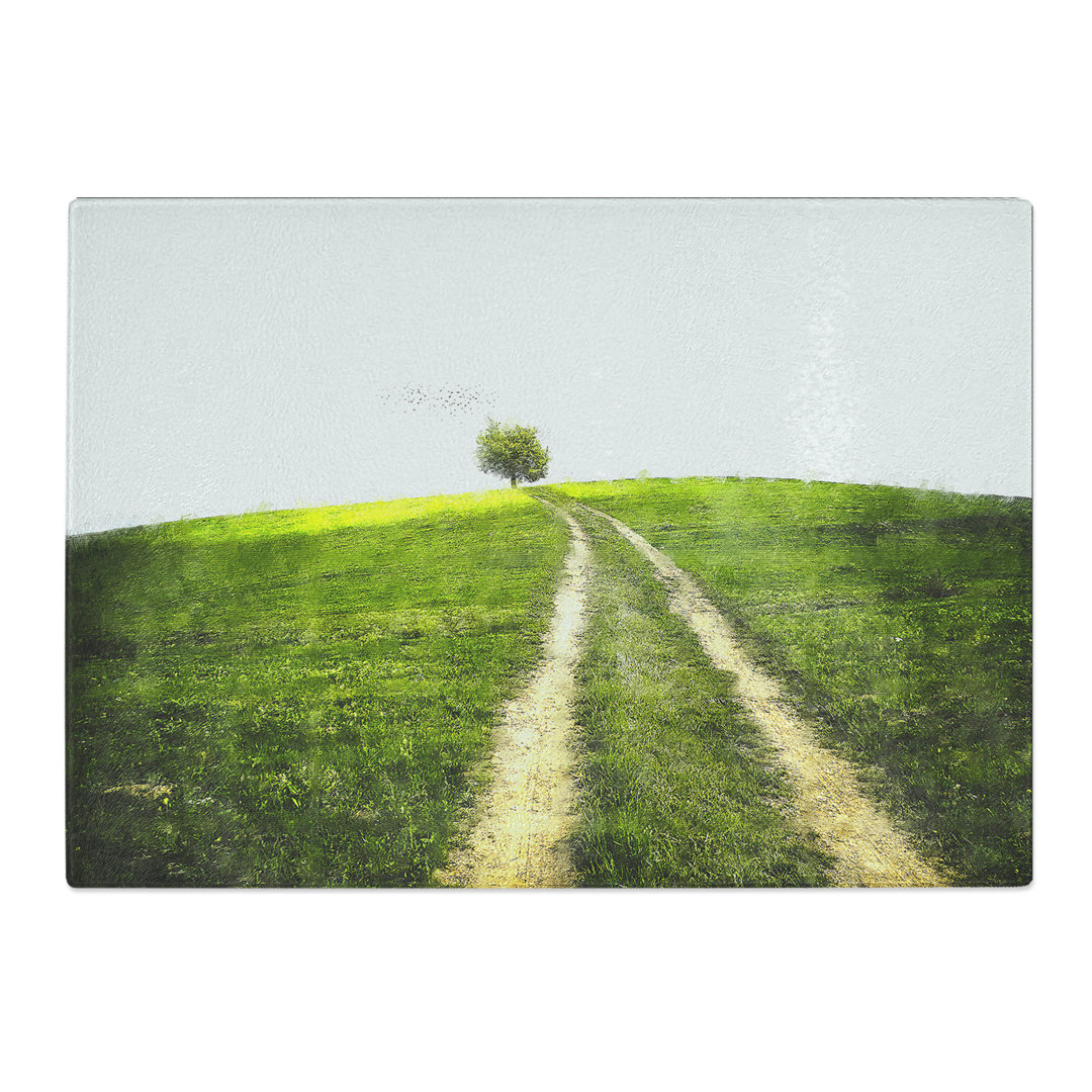 Tempered Glass Path to a Lone Tree Chopping Board