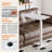 Adjustable and Movable C-Table End Table With Leather Small Chair