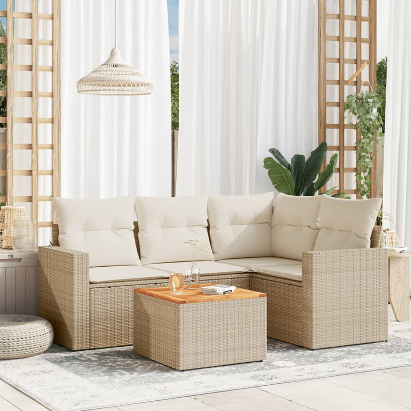 Ensemble de canapé de jardin modulaire en rotin PE Vidaxl