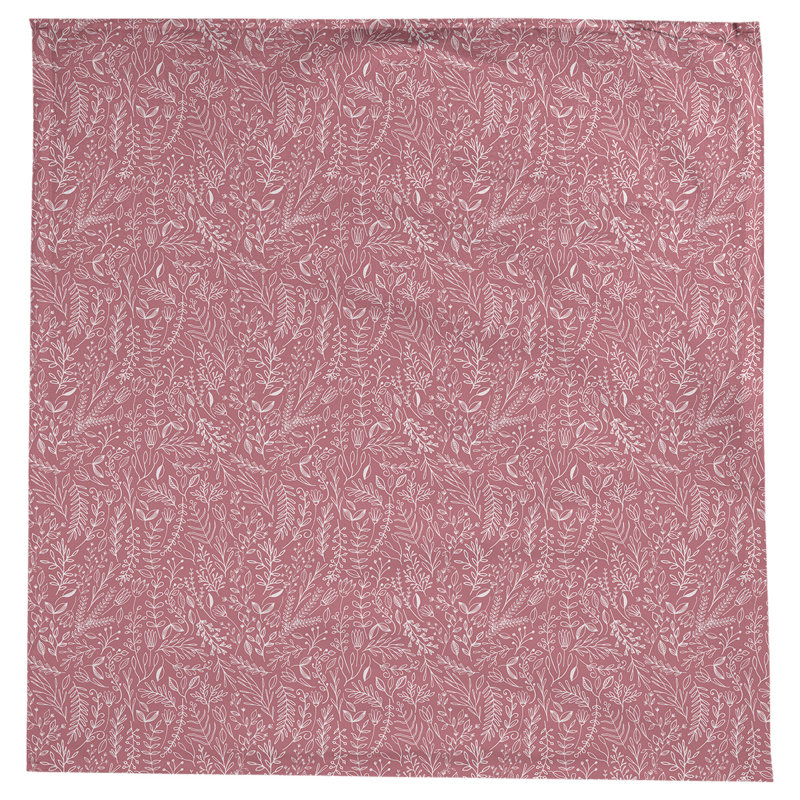 Leffel Ditsy Floral Pattern Tablecloth, Red/White