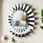 Miroir rond en verre Hoorya, décoration murale 3D 30 po pour salon