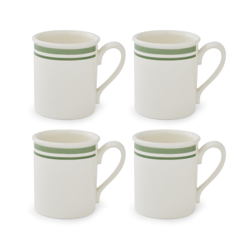 Portmeirion, Potter's Stripe - Breakfast Mugs, Green