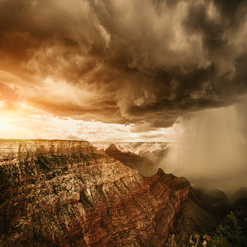 Storm On Grand Canyon by Franckreporter - Wrapped Canvas Print, 91cm H x 91cm W