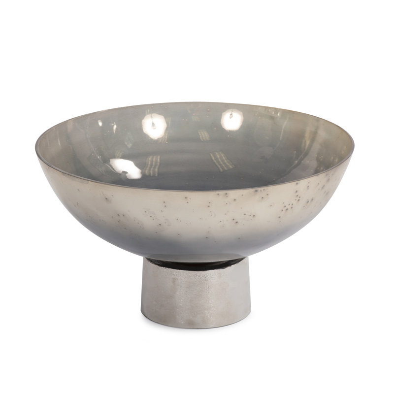Bol décoratif à pied rond en verre grotto