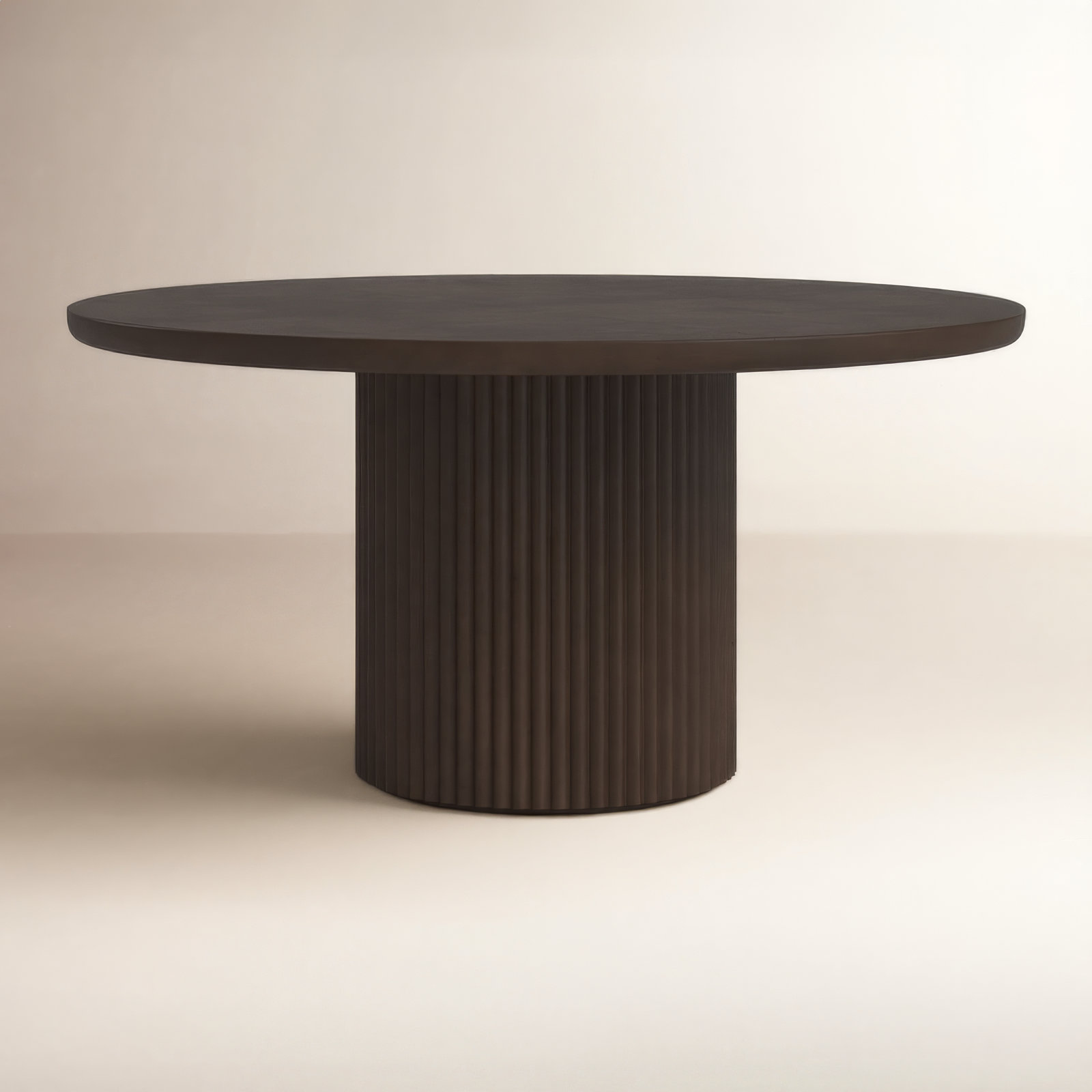Chessa 60" Mango Dining Table, Dark Brown