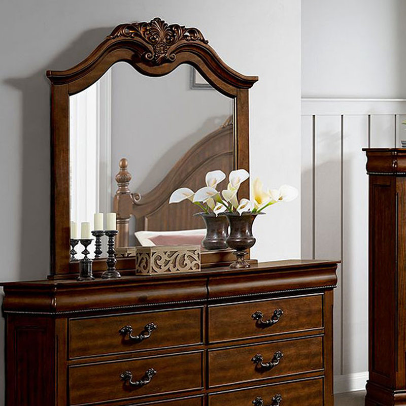Miroir traditionnel l 44,4 po cerise
